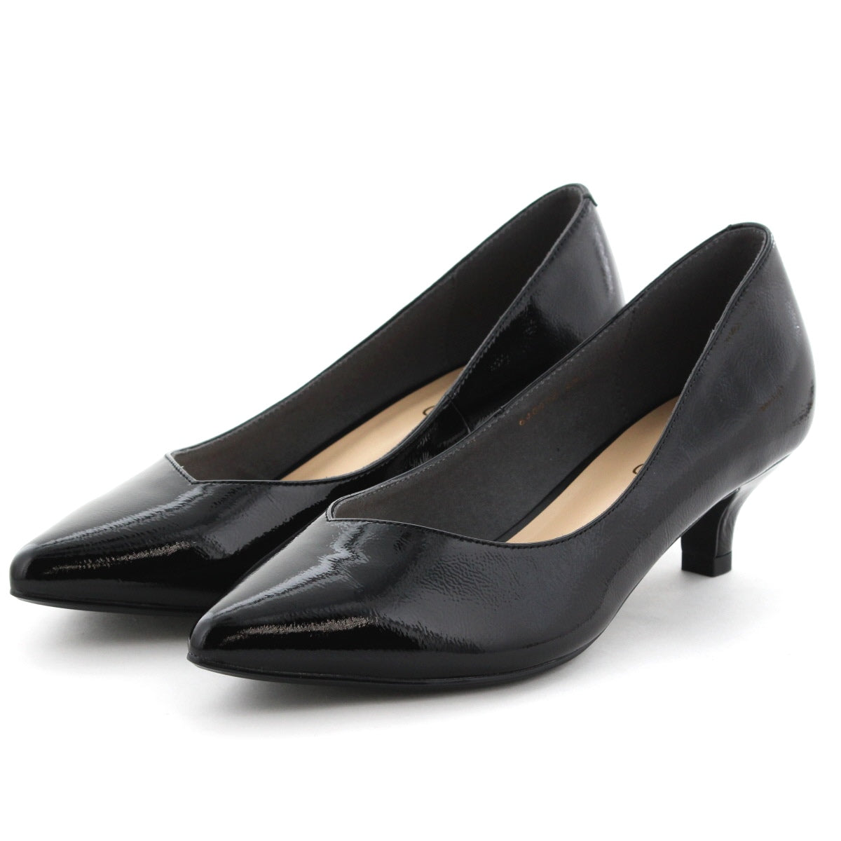 【WEB限定デザイン/再入荷】アシンメトリーポインテッドトゥパンプス/640002