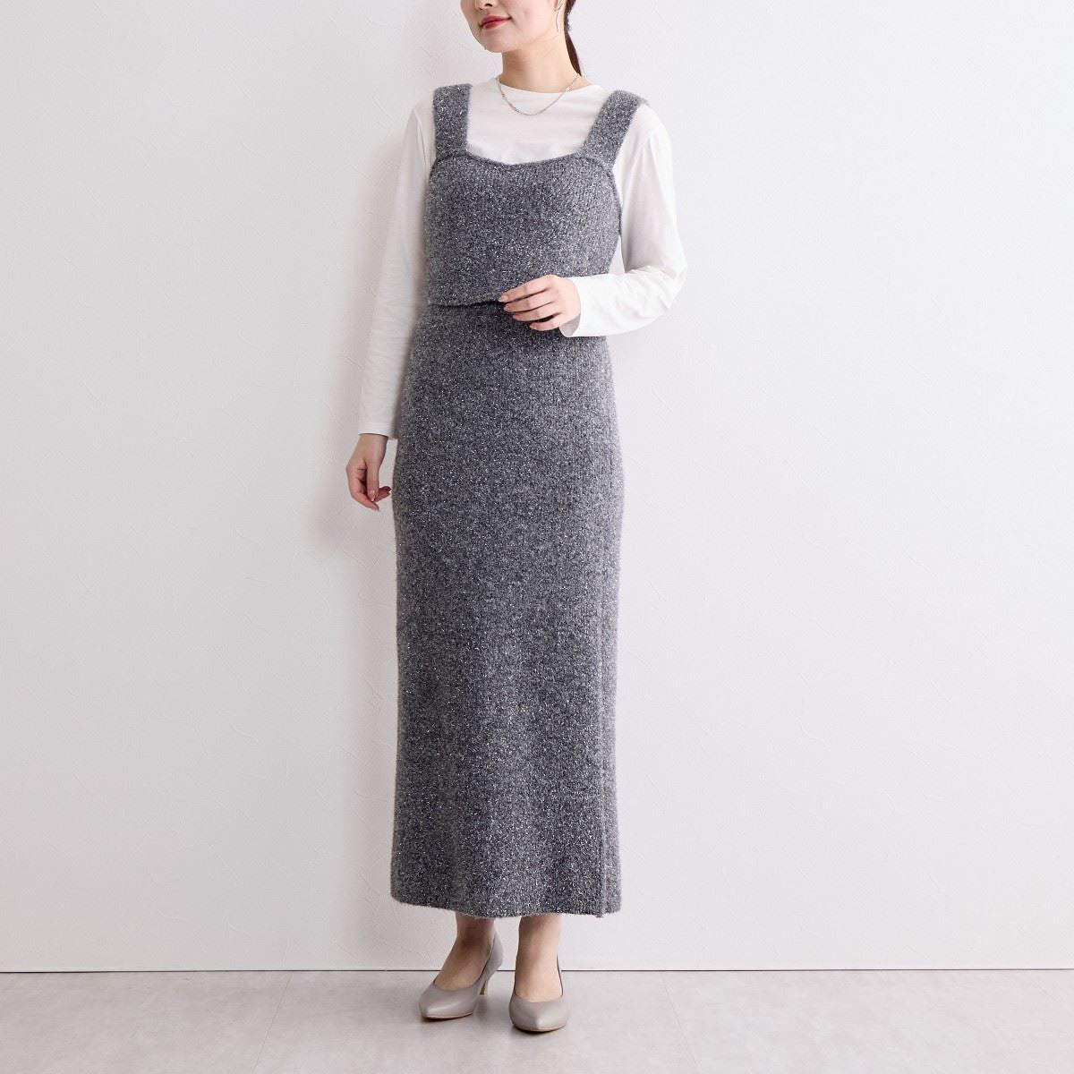 【WEB限定デザイン/再入荷】アシンメトリーポインテッドトゥパンプス/640002