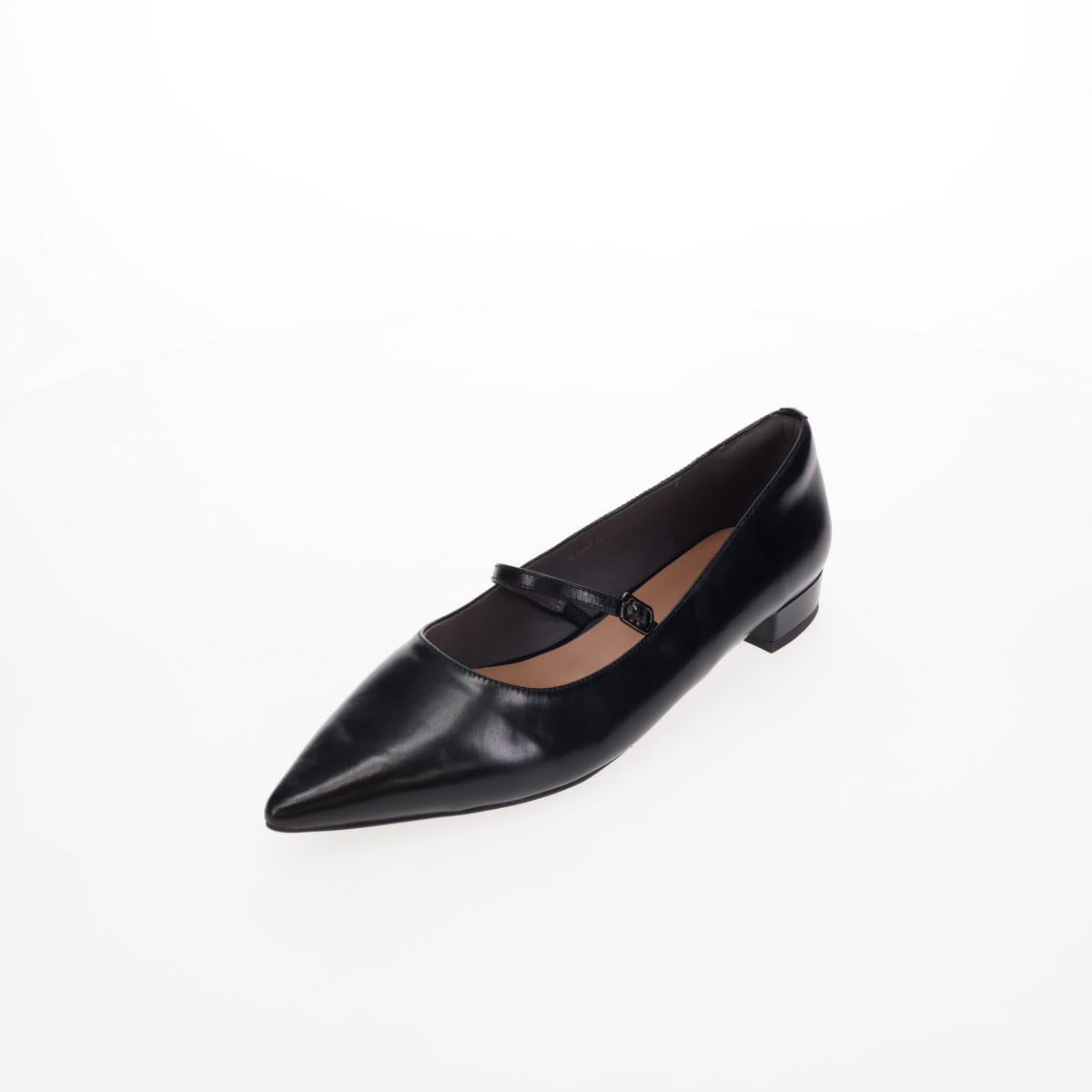 【26SS／WEB限定デザイン】配色ヒールストラップフラットパンプス/640016