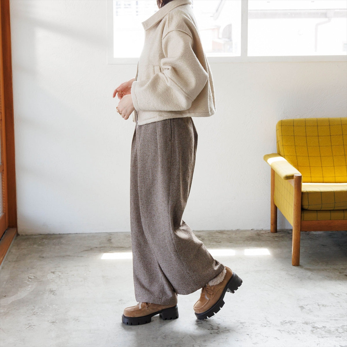 【26AW／WEB限定デザイン】ファーデザインレースアップシューズ/640019