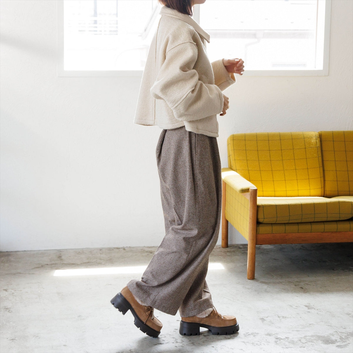 【26AW／WEB限定デザイン】ファーデザインレースアップシューズ/640019