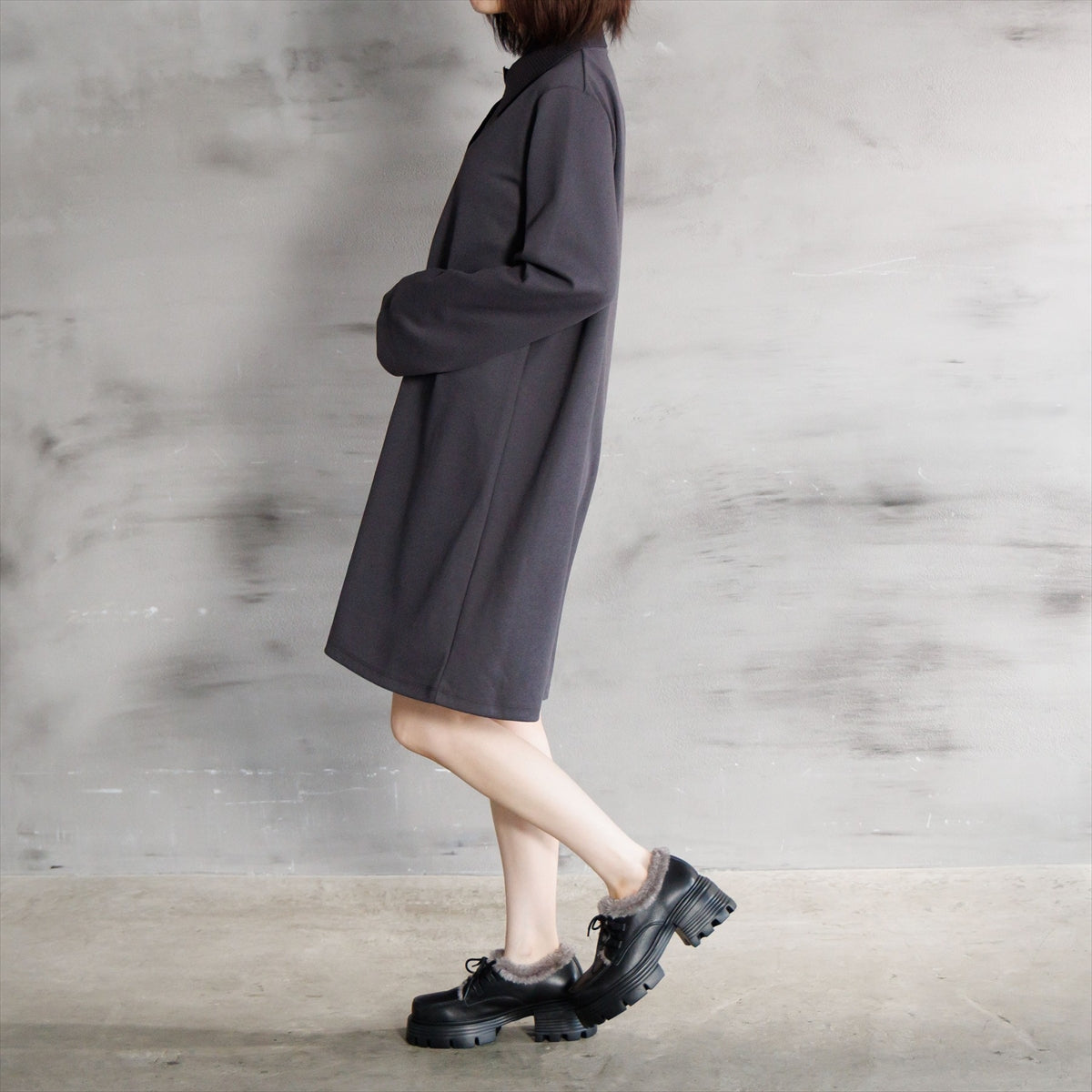 【26AW／WEB限定デザイン】ファーデザインレースアップシューズ/640019