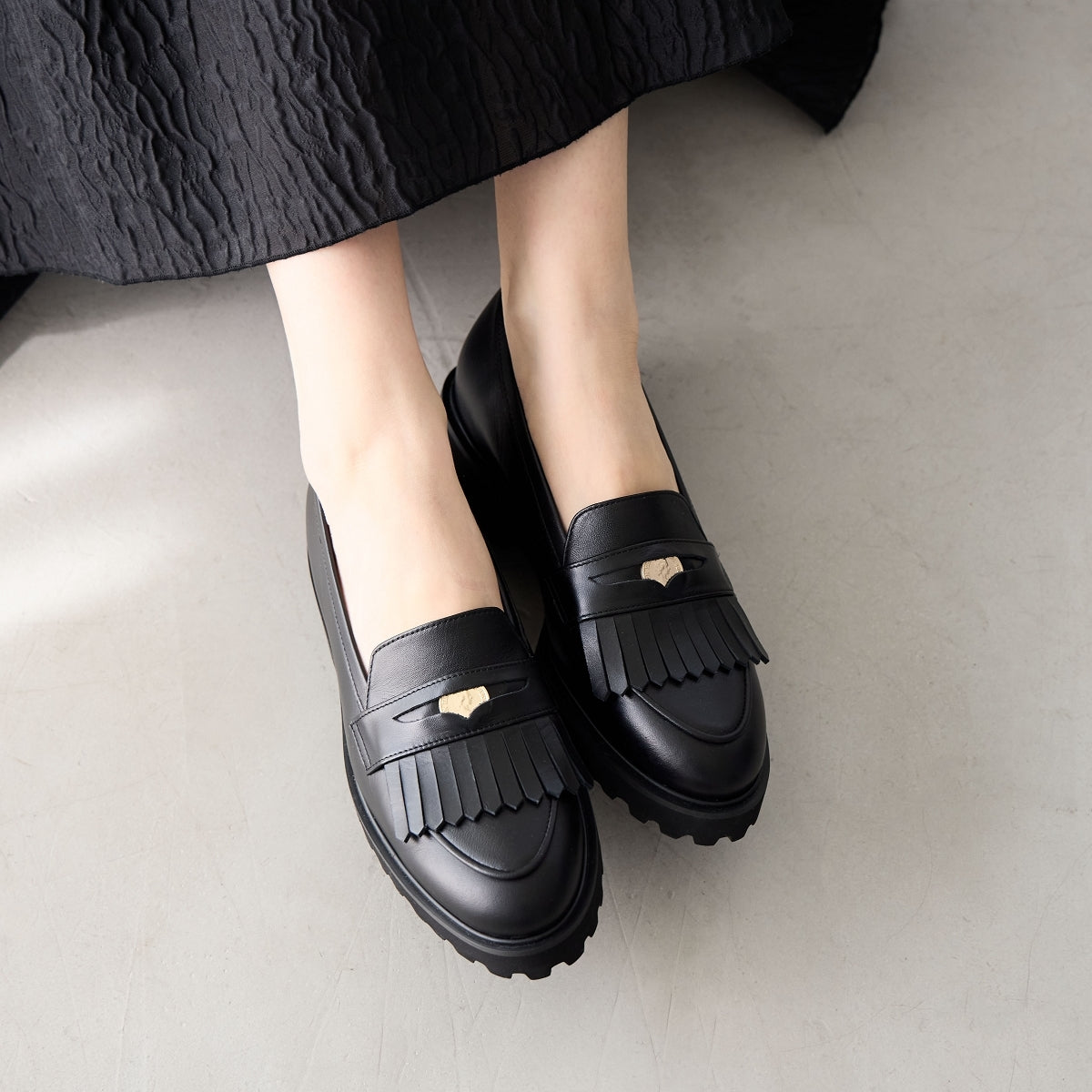 【SALE】トラックソールコインローファー/641304