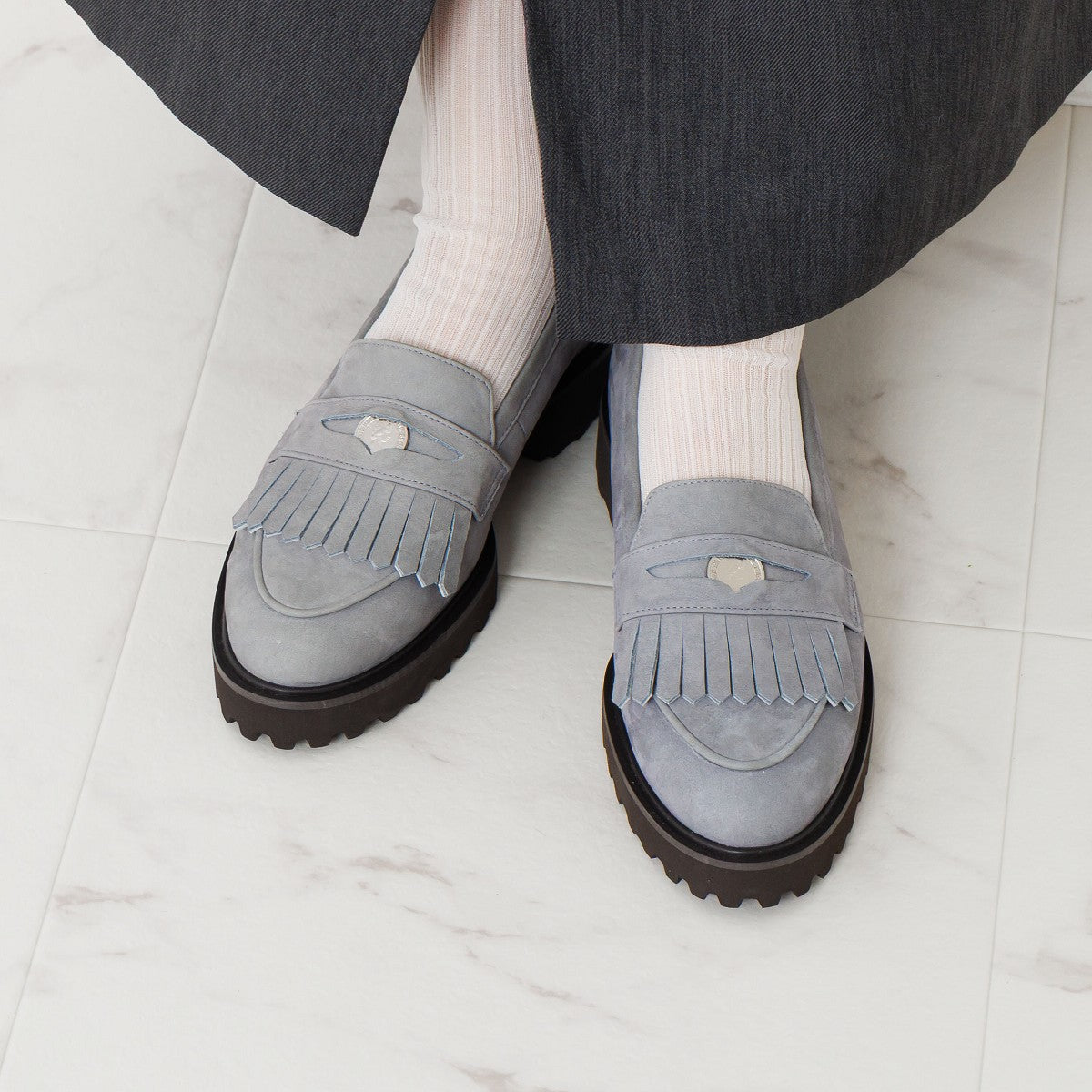【SALE】トラックソールコインローファー/641304