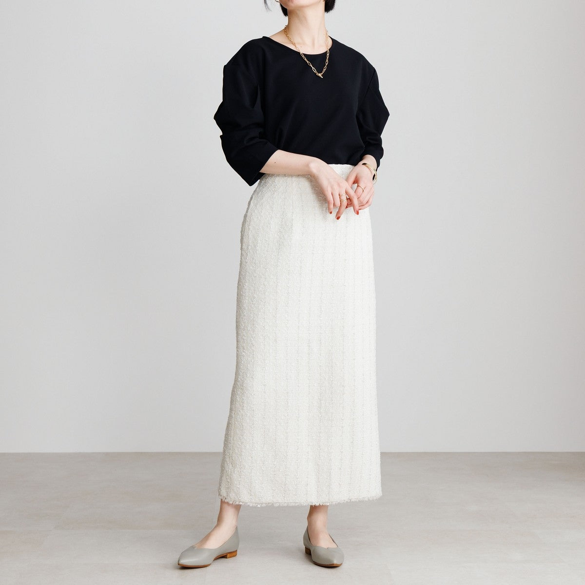 【SALE】アシンメトリーVカットフラットパンプス/741316