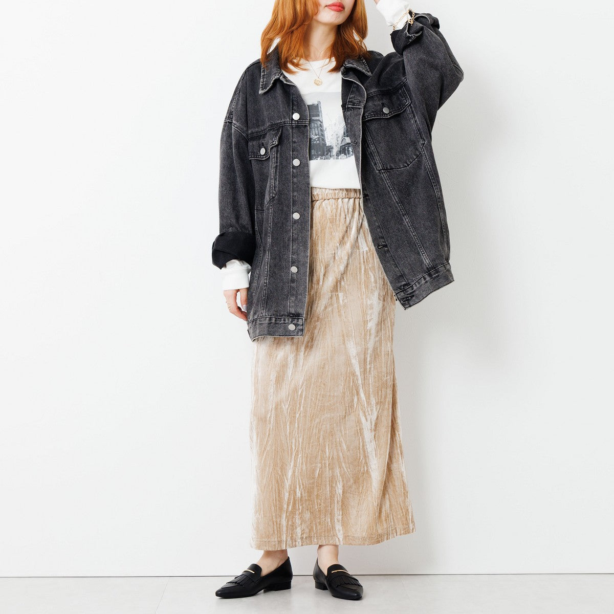 【SALE】メタルバーキルトローファー/651106