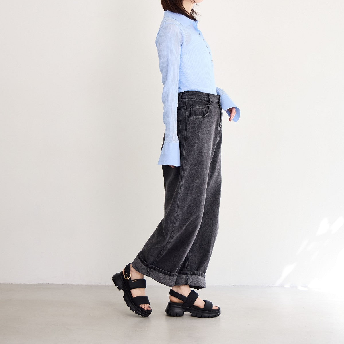 【SALE】厚底パデットサンダル/651201