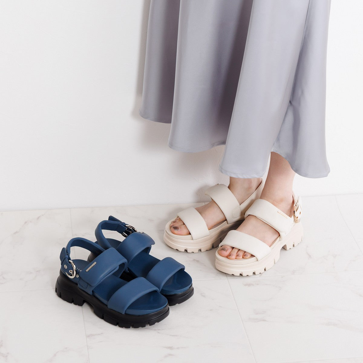 【SALE】厚底パデットサンダル/651201