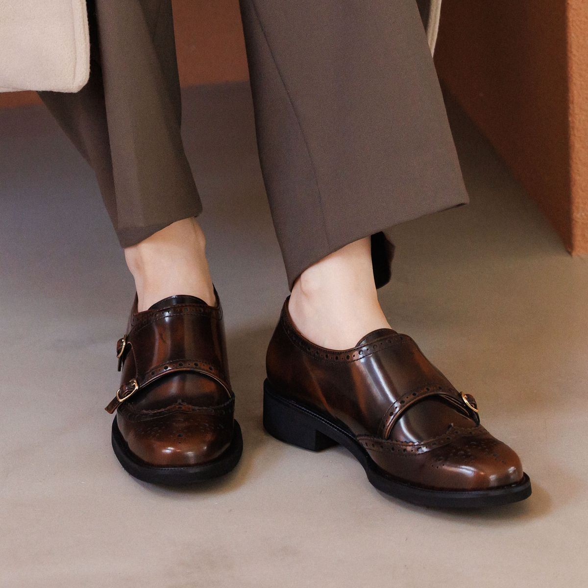 【SALE】アドバンレザーモンクストラップシューズ/651308