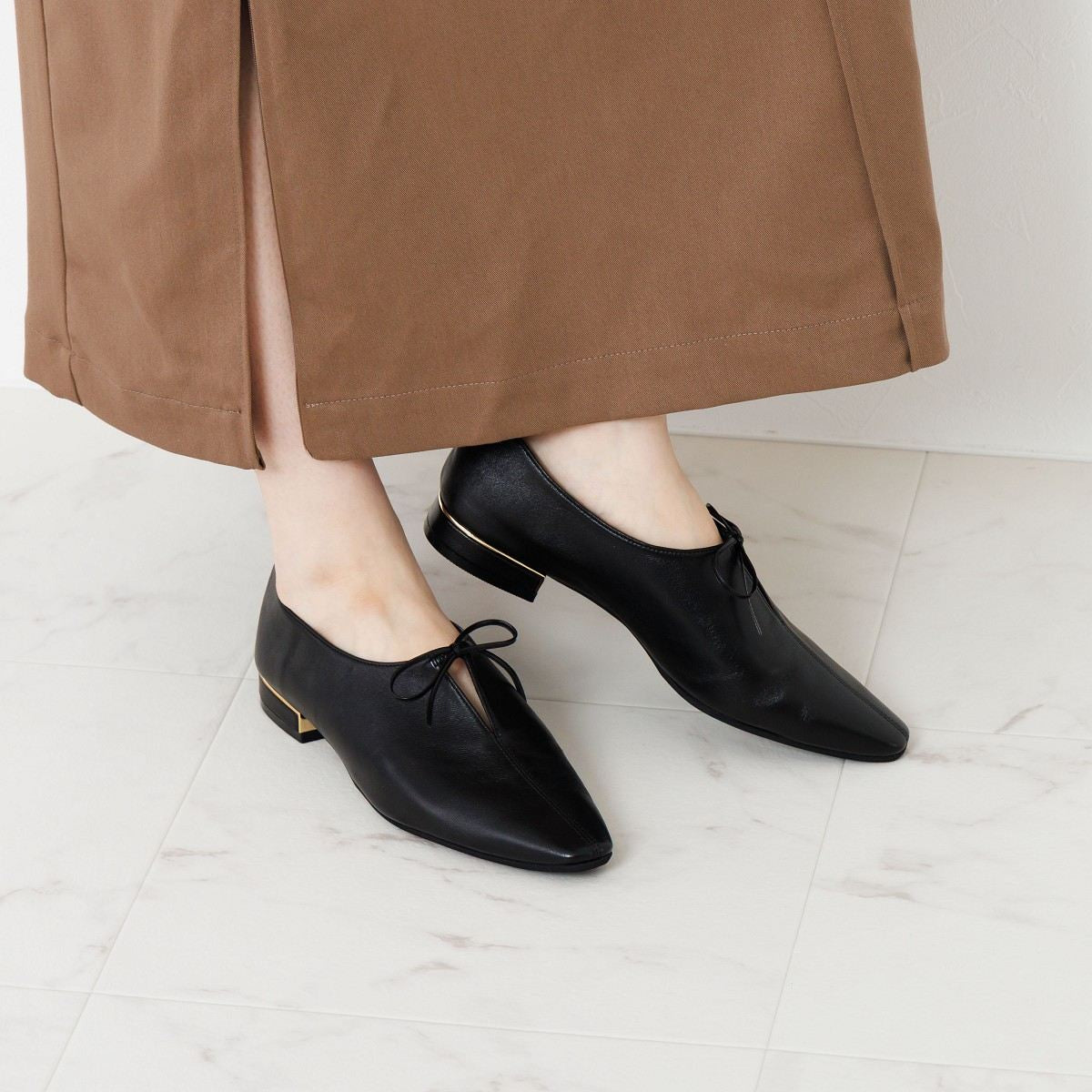 【SALE】センタースリットリボンパンプス/651312