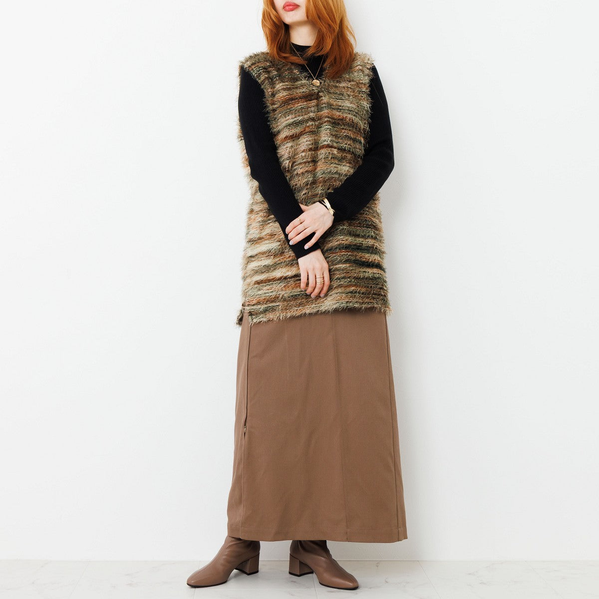 【SALE】バックジップヒールストレッチブーツ/651404