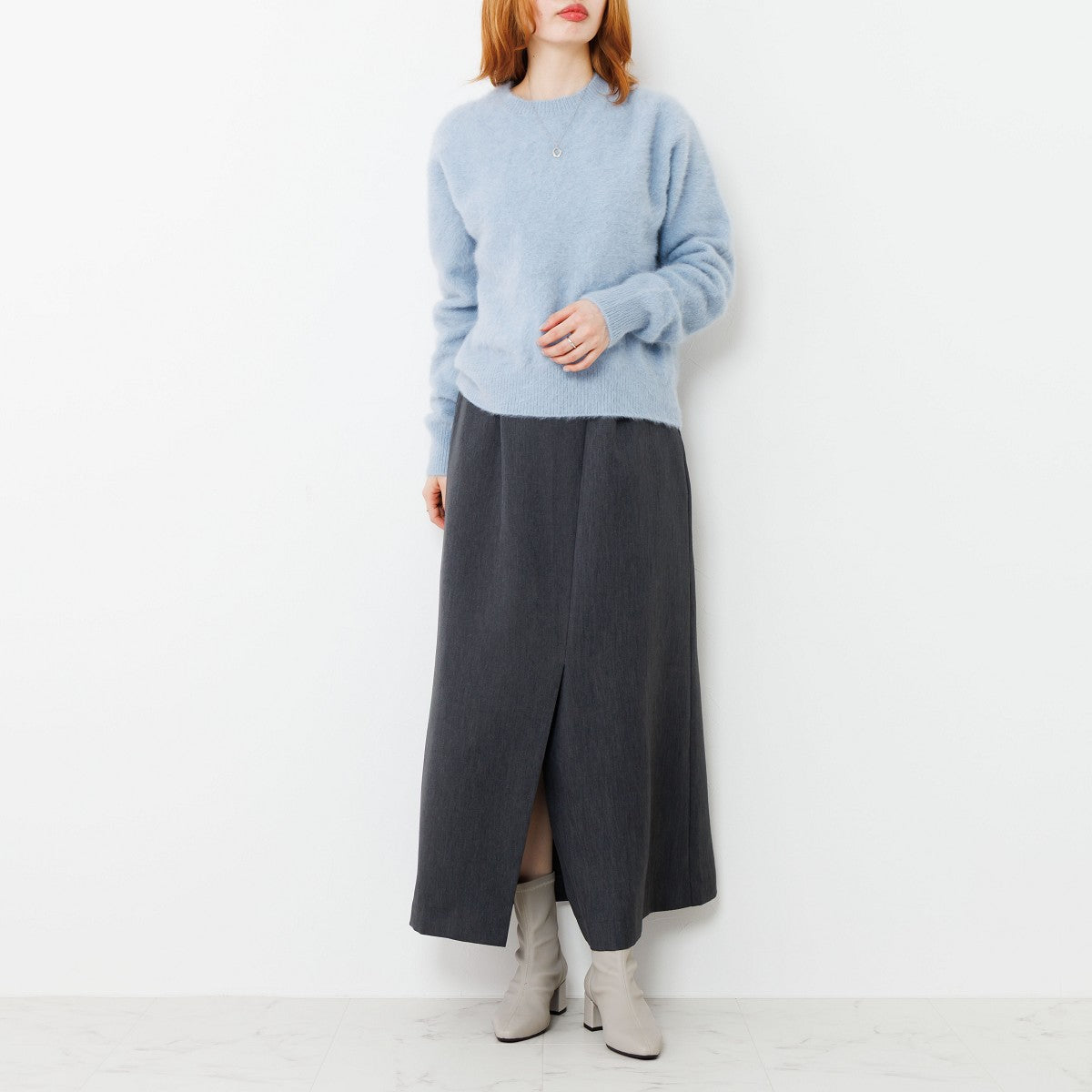 【SALE】バックジップヒールストレッチブーツ/651404