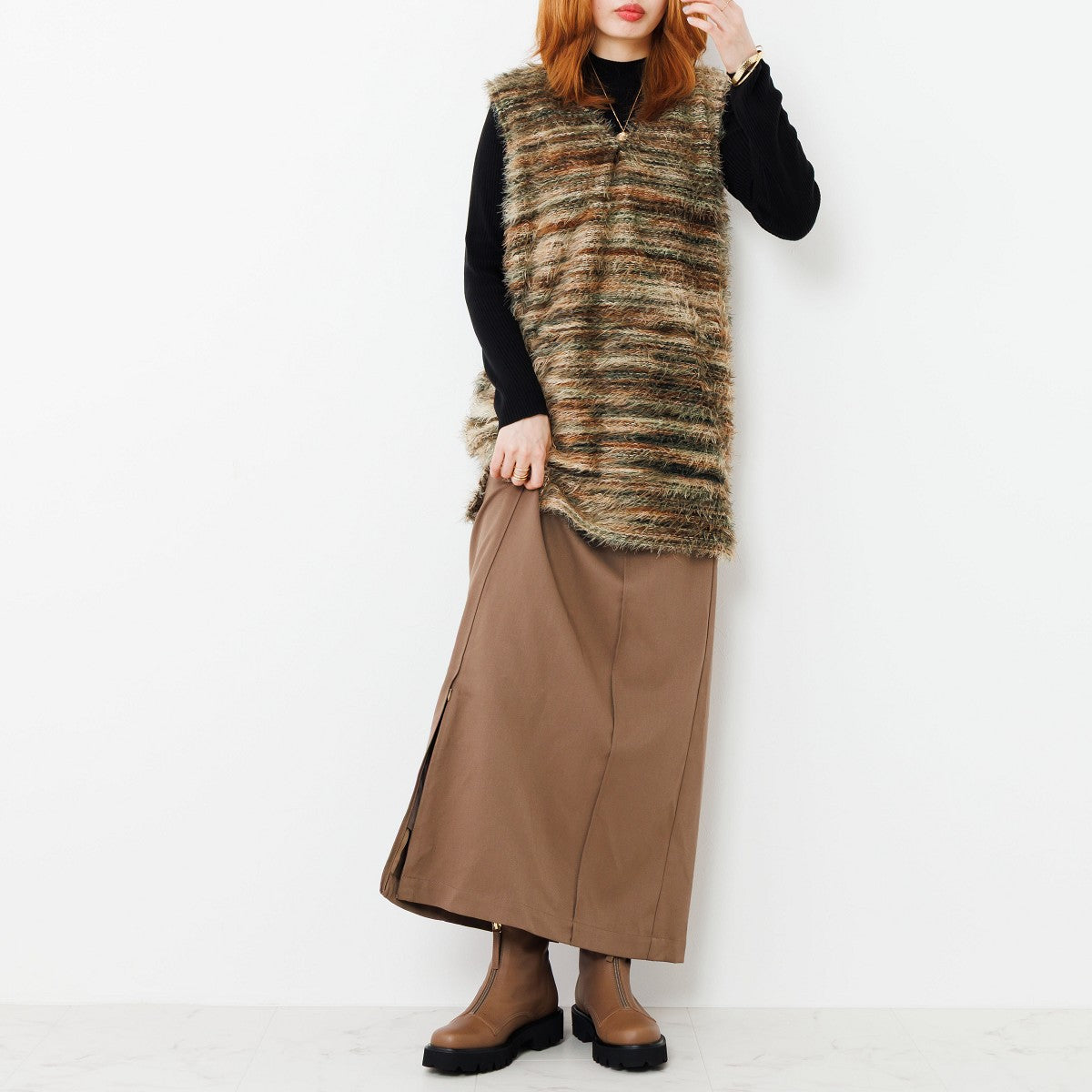 【SALE】フロントジップブーツ/651409