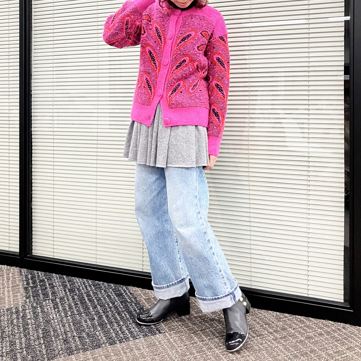 【26AW】パールアクセントサイドゴアブーツ/661427