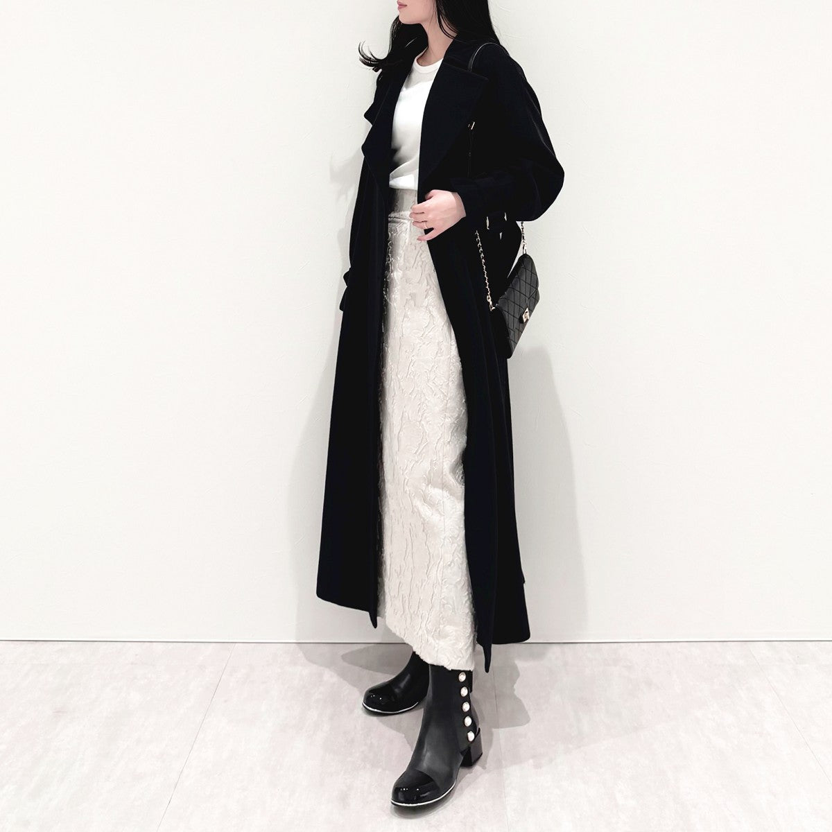 【26AW】パールアクセントサイドゴアブーツ/661427