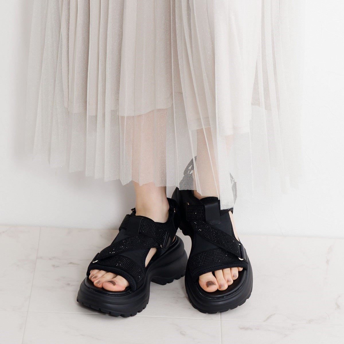 【SALE】ラインストーンベルトスポサン/657203