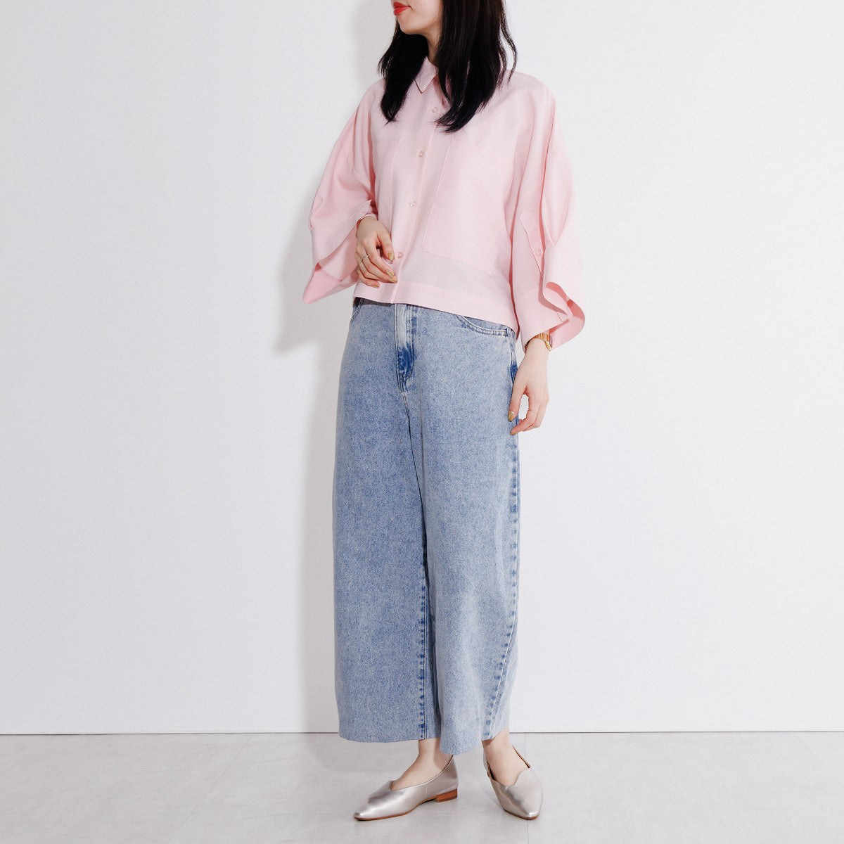 【26SS】ウェーブカットフラットパンプス/661111