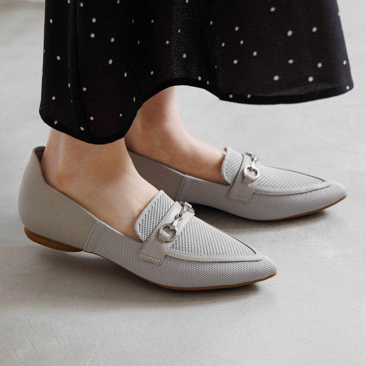 【瞬間フィット】ハンズフリーニットローファー/661119