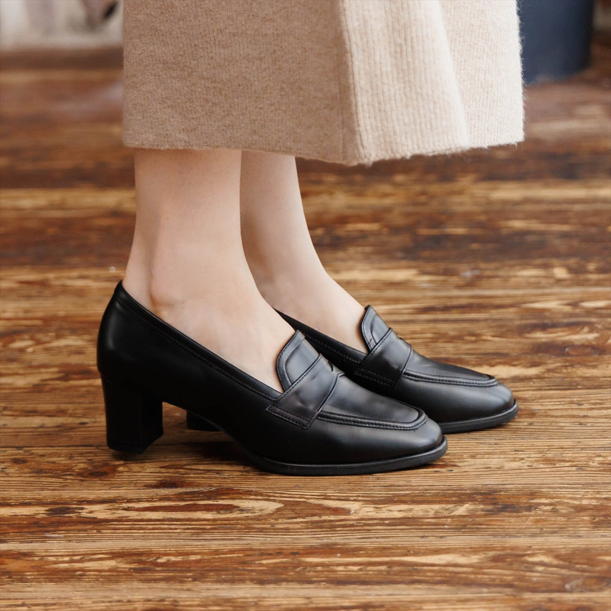 【26AW】5㎝ヒールローファー/661302