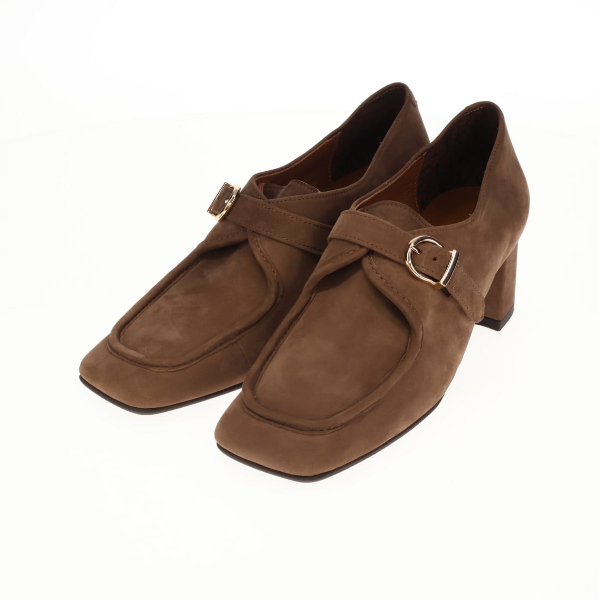 《予約／10月中旬入荷予定》【26AW】5cmヒールモカデザインシューズ/661311