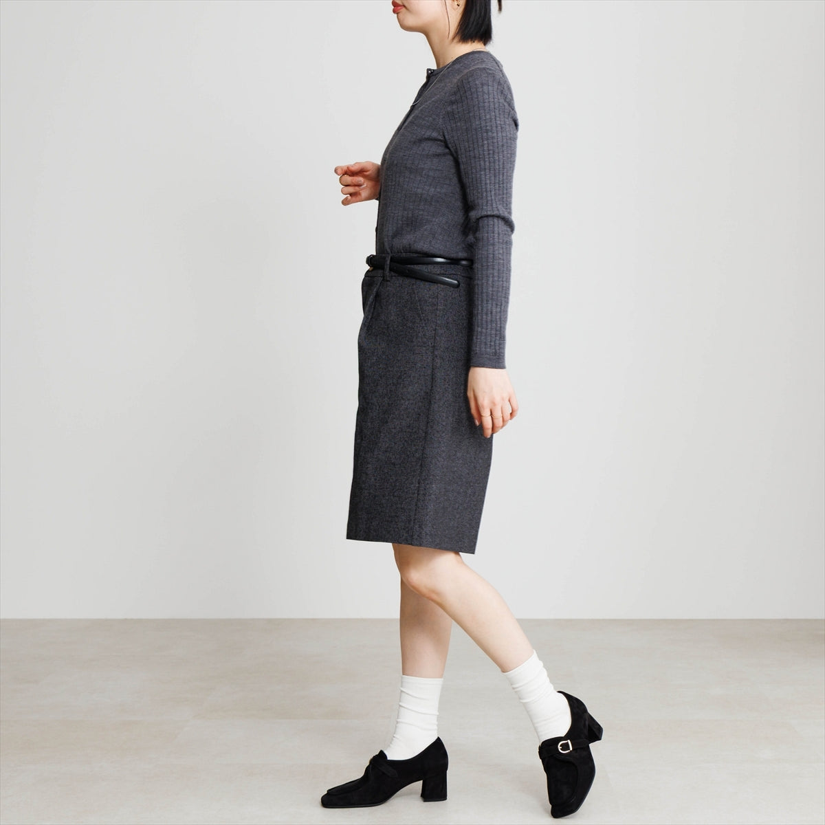 《予約／10月中旬入荷予定》【26AW】5cmヒールモカデザインシューズ/661311