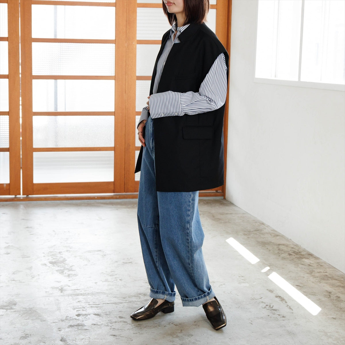 【26AW】スクエアトゥフラットローファー/661312