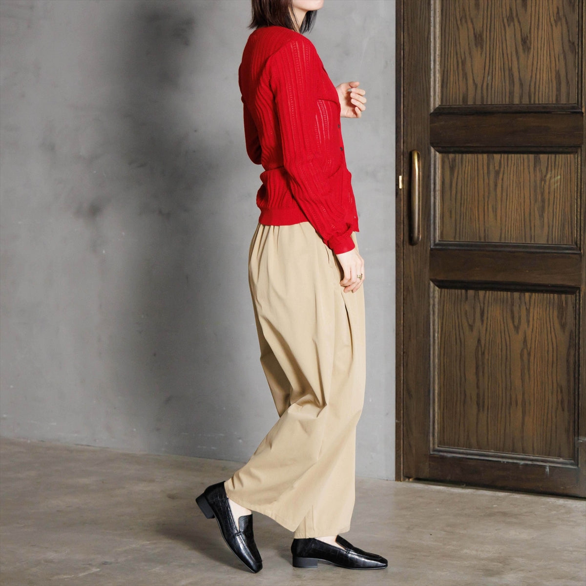 【26AW】スクエアトゥフラットローファー/661312