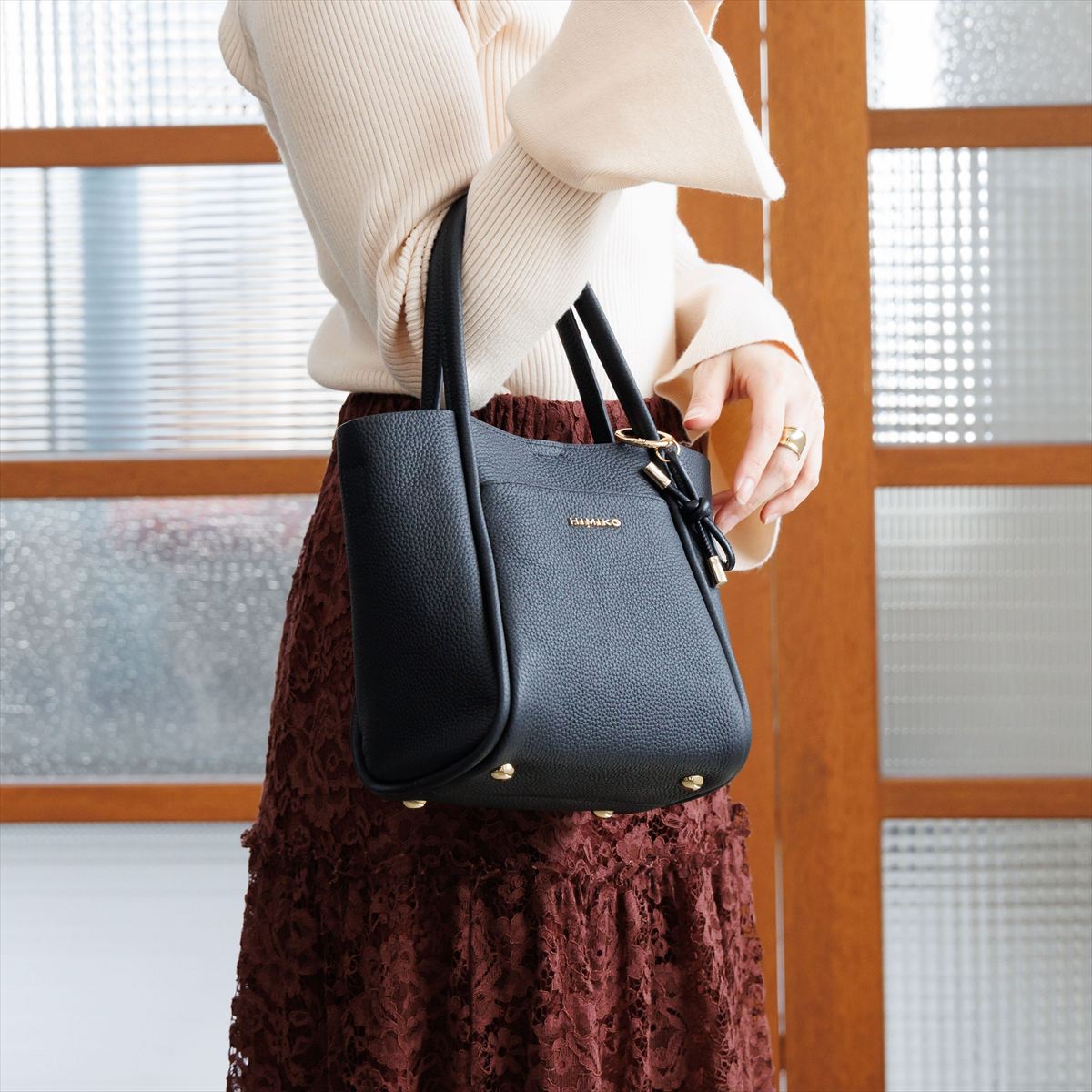 【26AW】バックチャーム付き 2WAYミニトートバッグ/661381