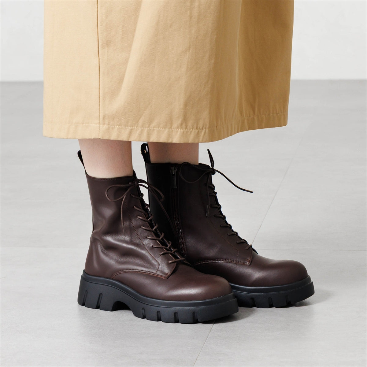 【26AW】スニーカーソールレースアップブーツ/661406