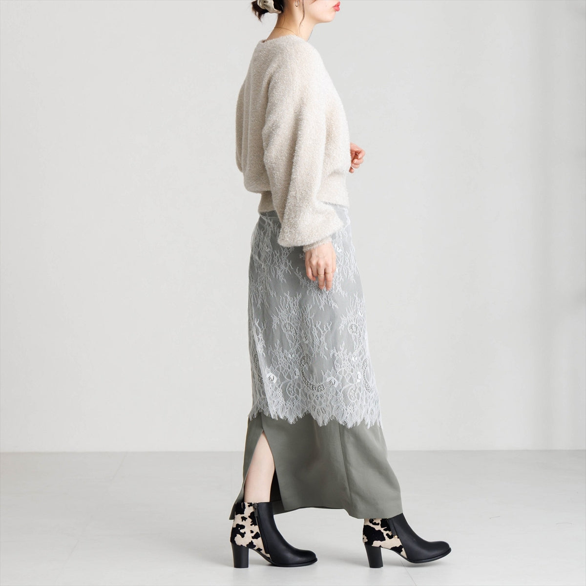 【26AW】サイドジップヒールブーツ/661407