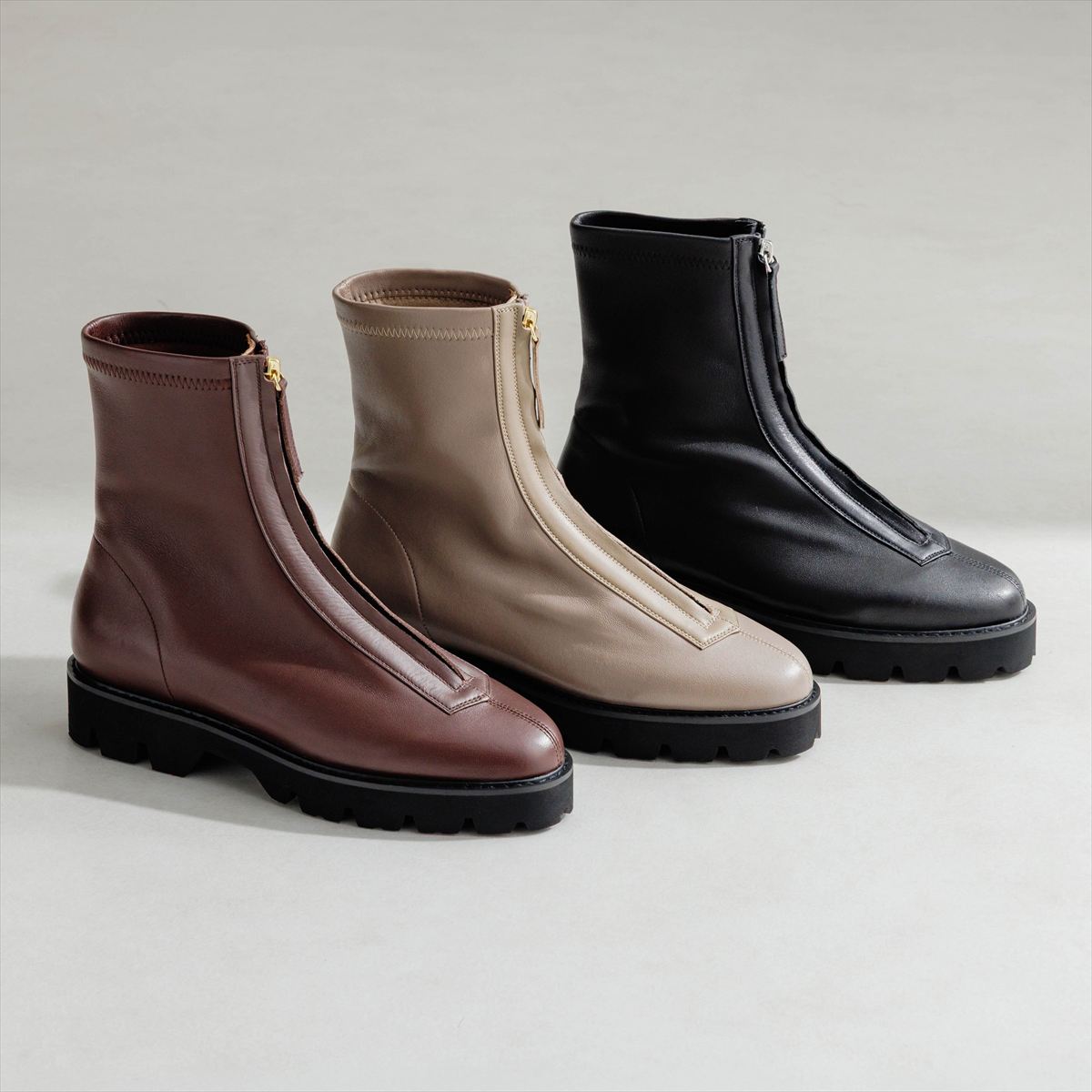 【26AW】フロントジップストレッチブーツ/661409