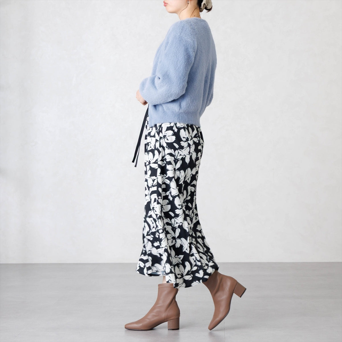 【26AW】バックジップシープレザーストレッチブーツ/661413