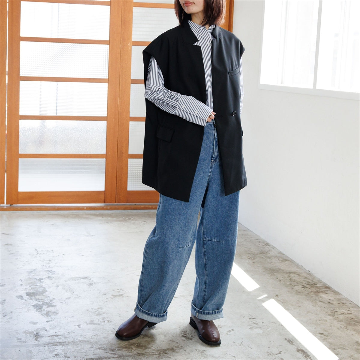 【26AW】ラウンドトゥストレッチブーツ/661422