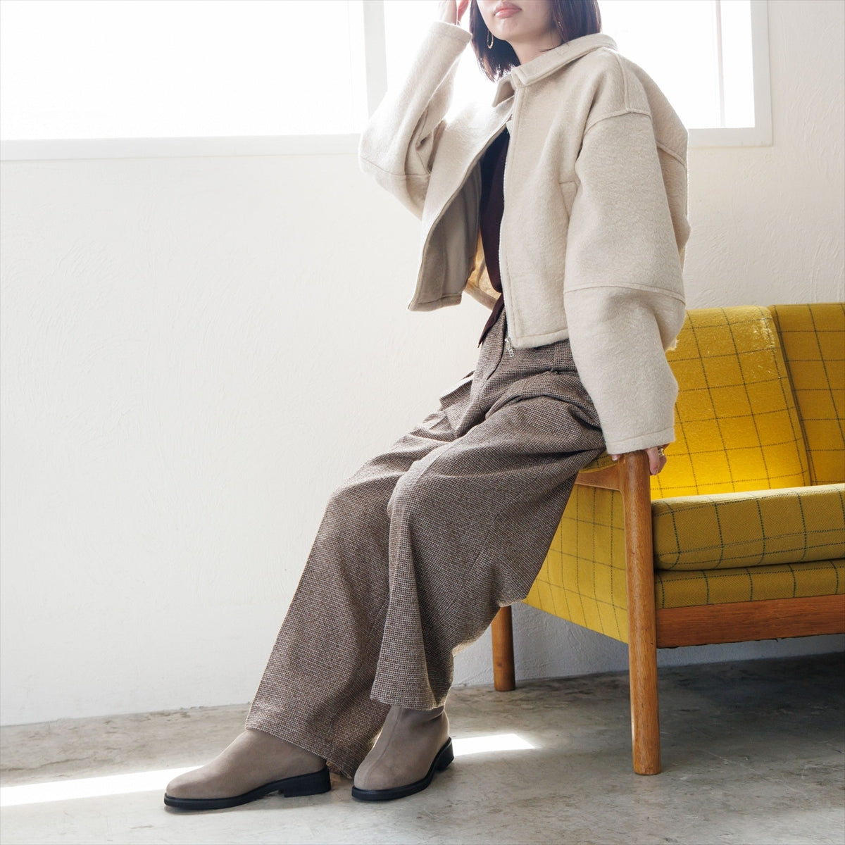 【26AW】ラウンドトゥストレッチブーツ/661422