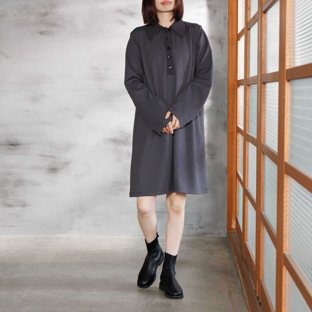 【26AW】ラウンドトゥストレッチブーツ/661422