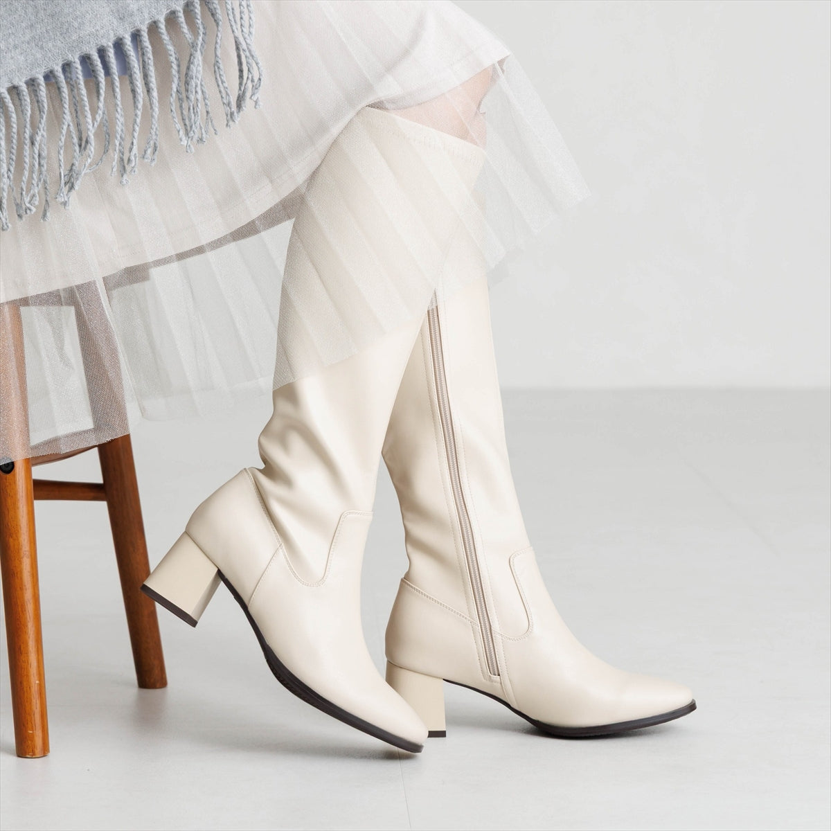 《予約／12月上旬入荷予定》【26AW】美脚ストレッチロングブーツ/661424