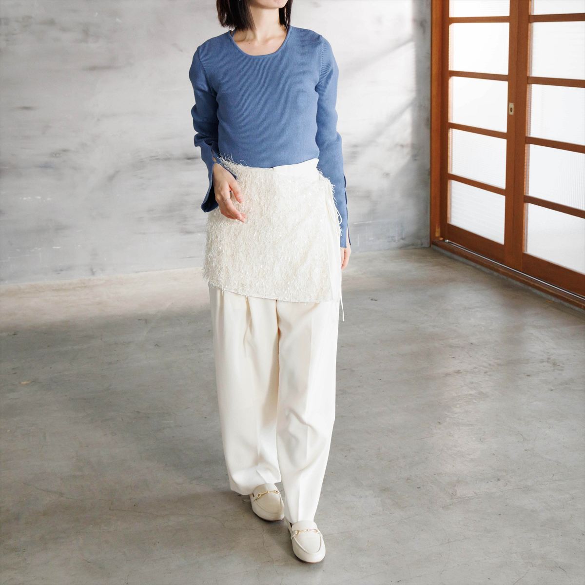 【26AW】【跳べるパンプス】ラウンドトゥフラットローファー/663303