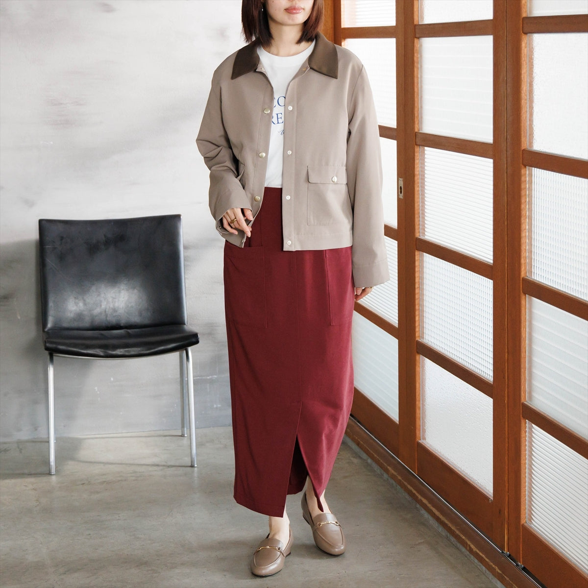【26AW】【跳べるパンプス】ラウンドトゥフラットローファー/663303