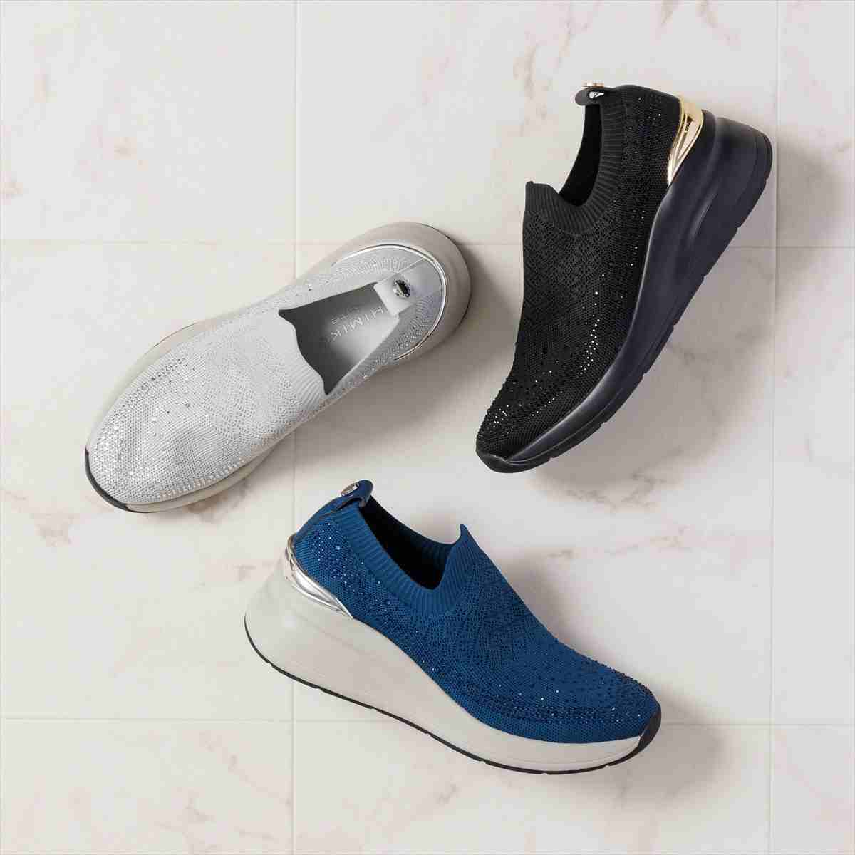 【26AW】ラインストーンニットヒールアップスニーカー/667302